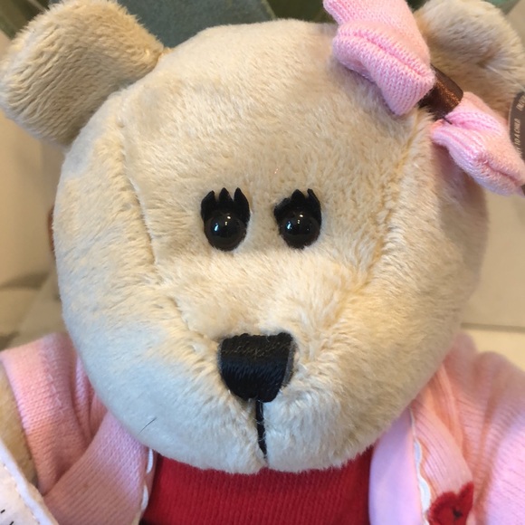 STARBUCKS 2011 BEAR Plush Girl Valentines Heart BEARISTA Valentines Holiday Bear - Picture 3 of 10